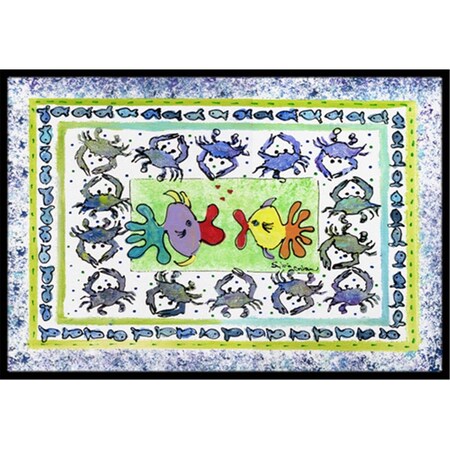 Beyondbasketball Fish Kissing Fish Indoor Or Outdoor Mat - 18 x 27 in. BE3454036